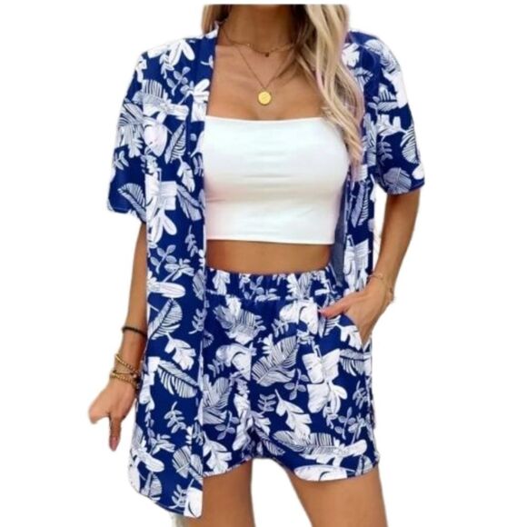 Tropical two-piece short set - Picture 1 of 3